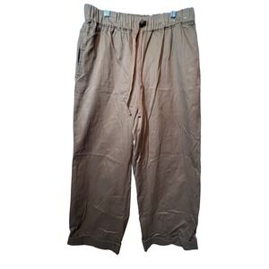 JW Anderson x‎ Uniqlo Relaxed Ankle Length Pants Brown Cotton Drawstring Waist M